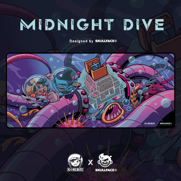 Alfombrilla de ratón Iconic Blitz x Skullface Midnight Dive Speed ​​Pro