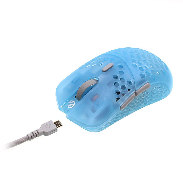 G-wolves Hati Small HTS Transparent Blue Wired Gaming Mouse-Addice Inc