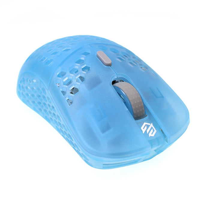 G-wolves Hati Small HTS Transparent Blue Wired Gaming Mouse-Addice Inc