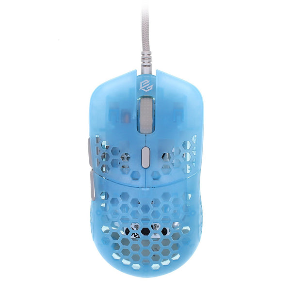 G-wolves Hati Small HTS Transparent Blue Wired Gaming Mouse-Addice Inc