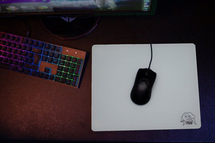 SkyPad White Glass 2.0 Mousepad-Addice Inc